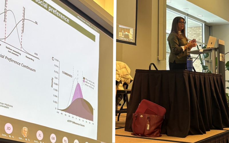 Dr. Barabara Thompson presenting MSU-Pine Rest Grand Rounds at Postma center