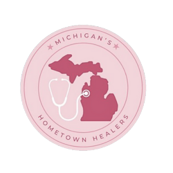 Michigan's Hometown Healers logo.