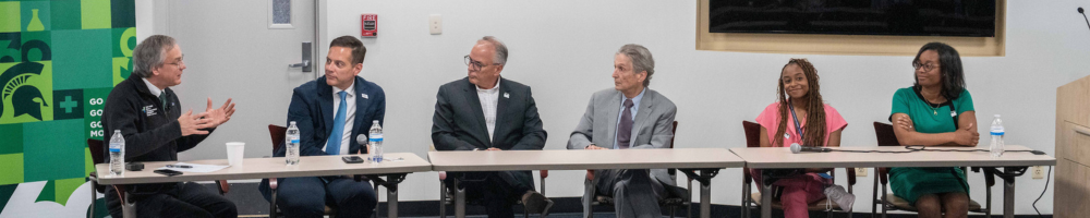 Panelists at the live Detroit Town Hall.