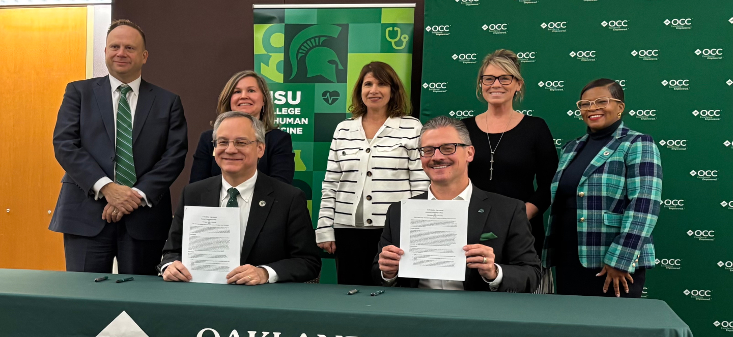 A group of people who were instrumental in executing the agreement between MSU and OCC.