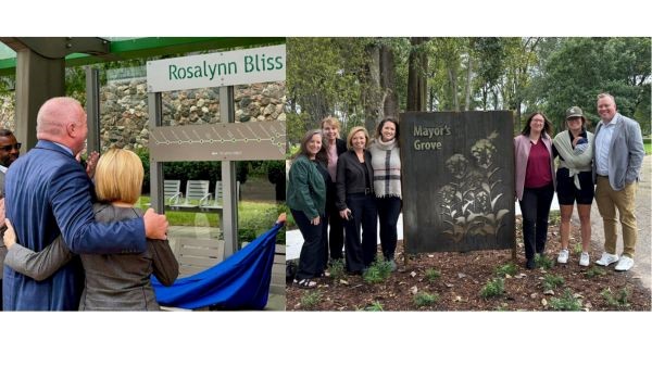 Rosalynn Bliss station and mayor's grove dedications.