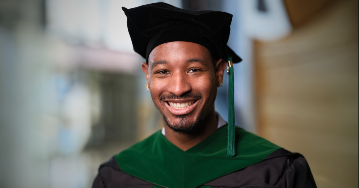 Christopher Wilks graduation headshot.
