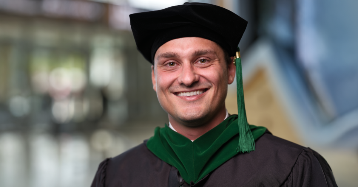 Luke Laconi graduation headshot.