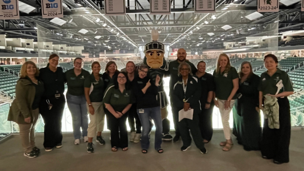the Office of Student Affairs and Services with the Dean at Munn Arena.