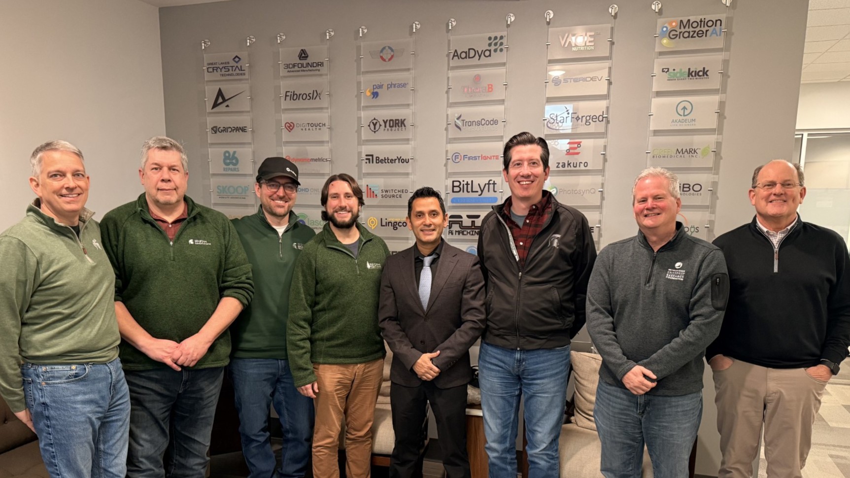 Members of the MSU Research Foundation with Dean Rayamajhi