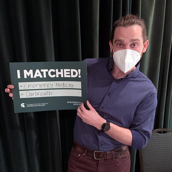 Joshua Cole, MD candidate, on Match Day