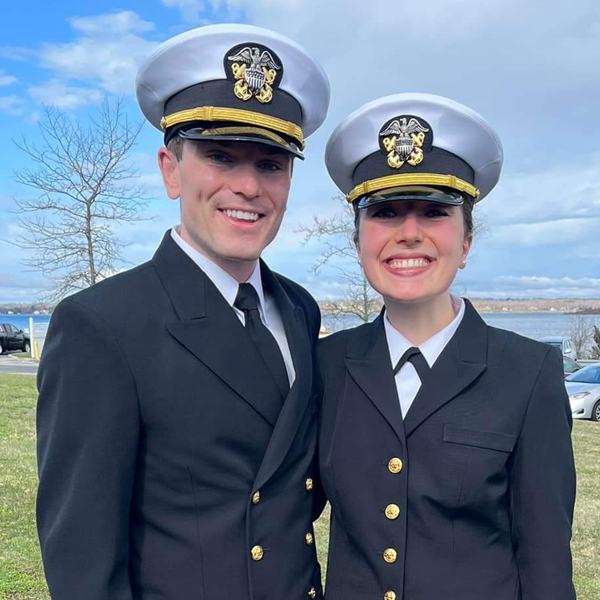 Sam Surgalski and Emily Bush, MD candidates who went through the Military Match 