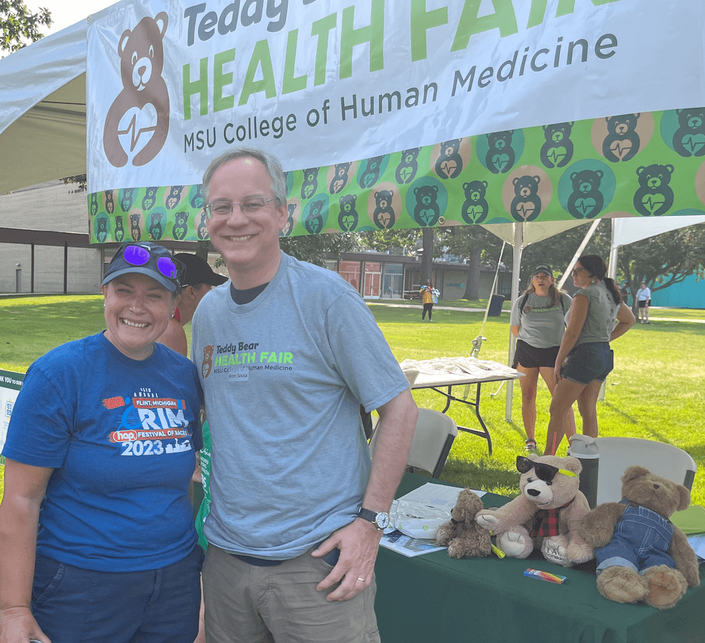 Above: Lauren Holaly-Zembo, CEO of Crim Fitness Foundation, and Aron.