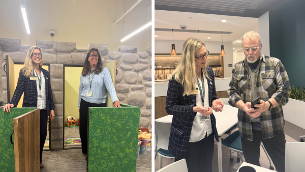 The provost exposing the SEND Lab and The Bridge (MSU Research Foundation).